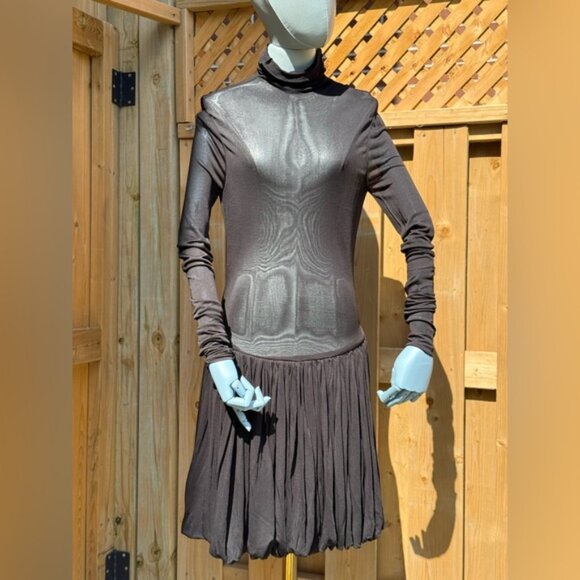 🆕 RAT & BOA 🧿 NWOT Lui Sheer Mesh Long Sleeve Mini Dress, Black - Sz S - Picture 2 of 15